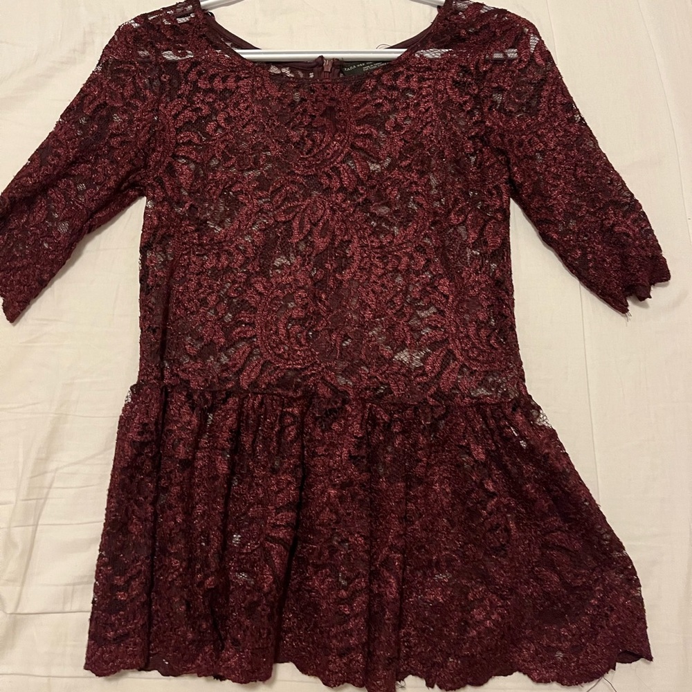 Zara Lace Peplum Too